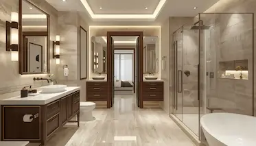 Modern bathroom renovation in Dubai